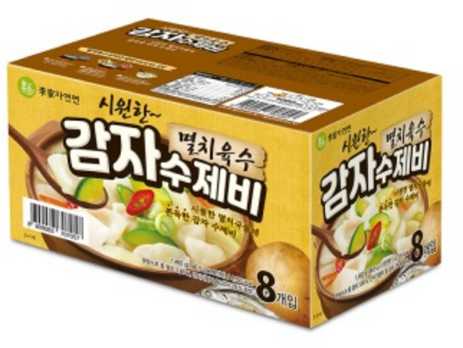 이가자연면 멸치육수 감자 수제비, 186.5g, 8개