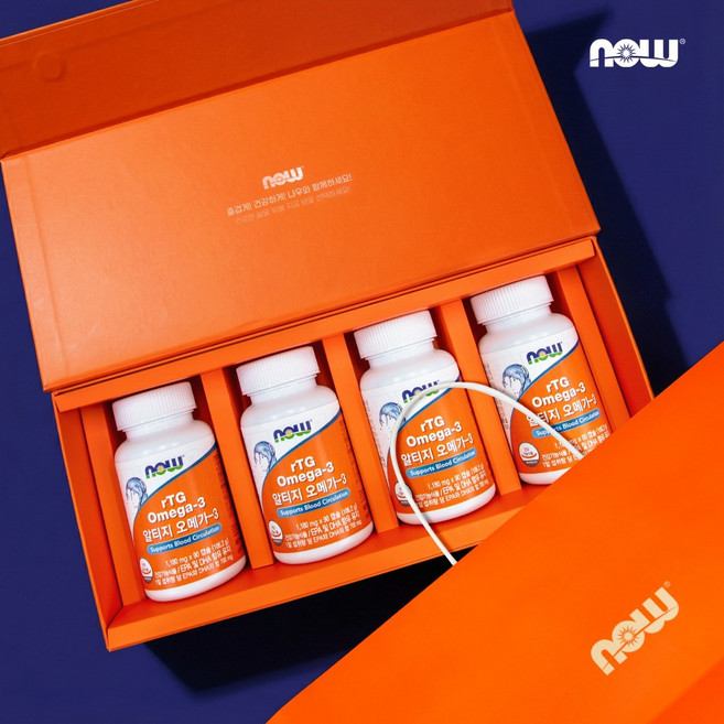 [선물박스+쇼핑백] 나우푸드 알티지 오메가3 90캡슐 선물세트