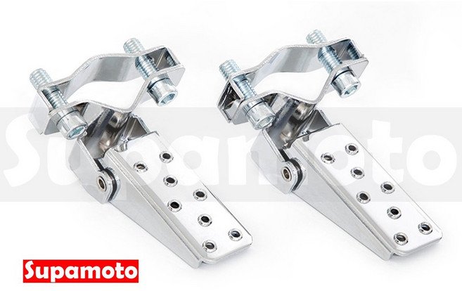 Supamoto 復古折疊腳踏 F踏板 CT125 HONDA CUB 小狼 CC110 通用改裝, 銀色(一對2邊)
