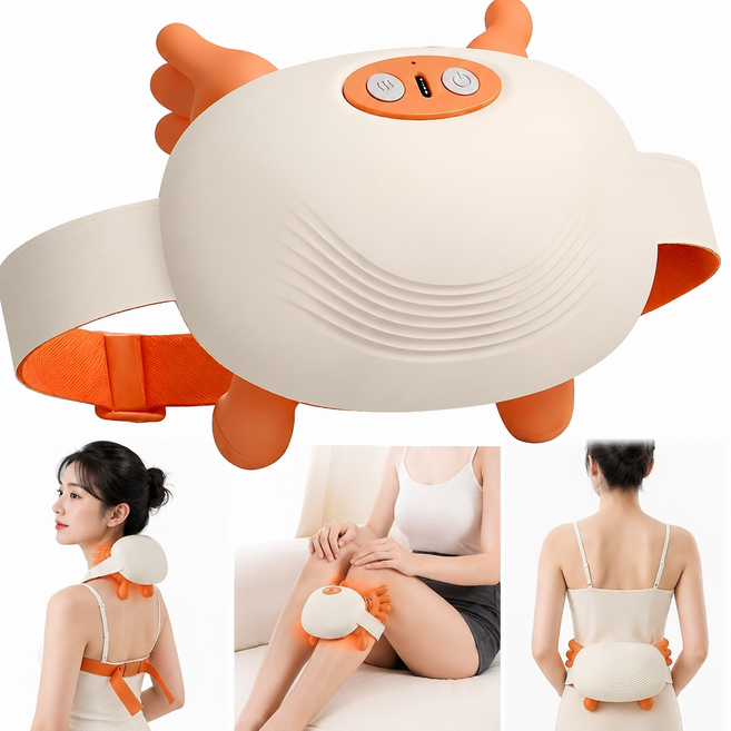 목어깨 마사지기 무선 마사지기 목어깨 안마기 가벼운, 흰색, AMY-K1