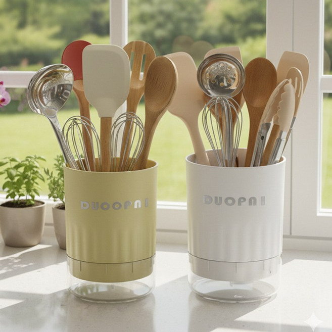 캄핏 대용량 물빠짐 조리도구 정리함, 1개, 그레이