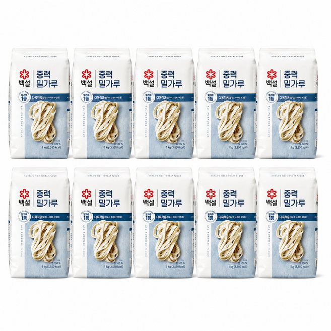 백설 중력 밀가루, 1kg, 10개