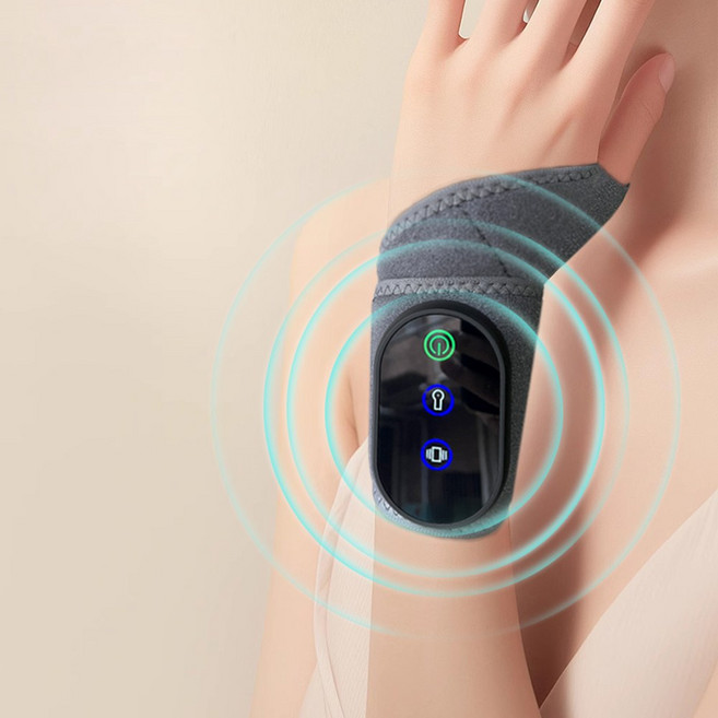 온열 손목 보호대 마사지기 무선 ems 다중진동 저주파 찜질기, 그레이 x 1개, 색상