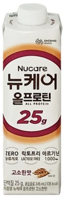 뉴케어 올프로틴 25g 고소한 맛 단백질 음료, 245ml, 6개 - 쿠팡