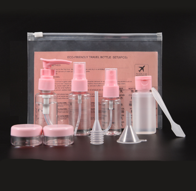 리빙쉘 11피스 여행용 화장품 보관 휴대 파우치 가방 용기 11개 포함