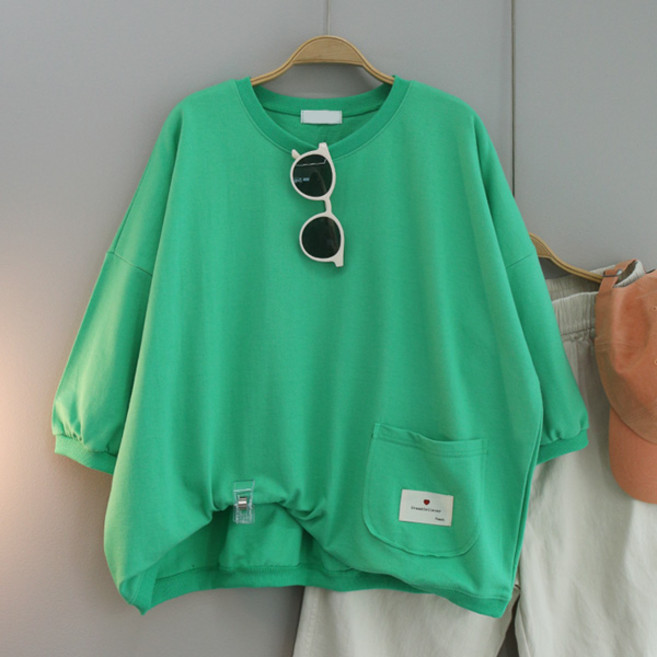 달콩 여성 원포켓아방한칠부맨투맨 반팔티