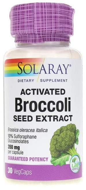 Solaray 花椰菜籽萃取素食膠囊 350mg, 30顆, 1罐