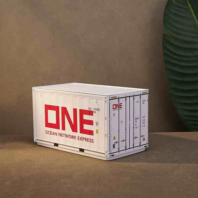 Hapag-Lloyd 鐵皮集裝箱紙巾盒 復古桌面擺件, 白色款one【收納盒】,鐵皮材質.無限叠高.多場景使用