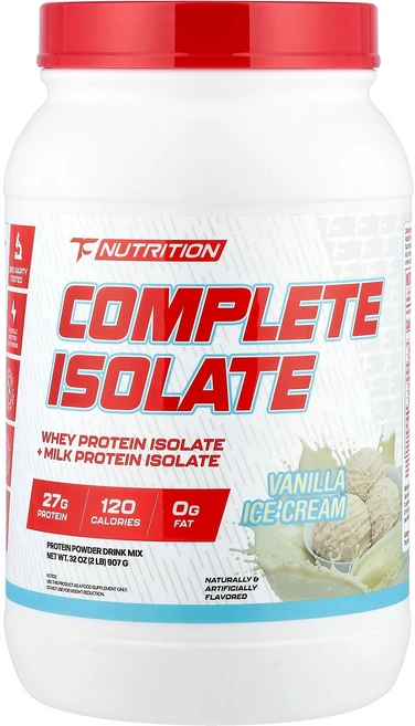 TC Nutrition Complete Isolate Vanilla Ice Cream 2 lb (907 g), TC Nutrition, Complete Isolate, 907g, 1개 - 쿠팡