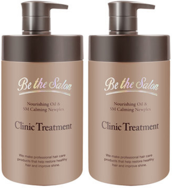 비더살롱 미용실 극손상 트리트먼트 or 샴푸 (택1) 1000ml x 2개, 크리닉 중건성 샴푸 2개, 1L