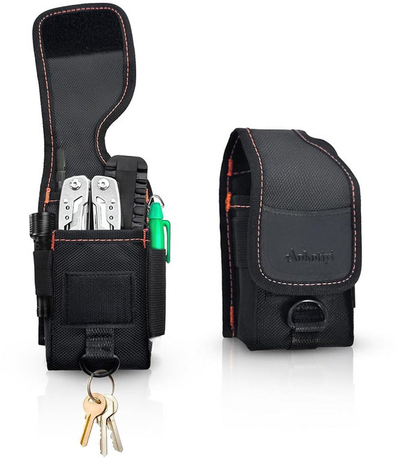 벨트 클립이 있는 호환되는 포켓 정리함 남성용 웨이브 아오코티이 파우치 레더맨 멀티 소형 직장 캠핑 도구 홀스터 시스 멀티툴, Aokotiyi Multitool 벨트 클립이 있는 홀
