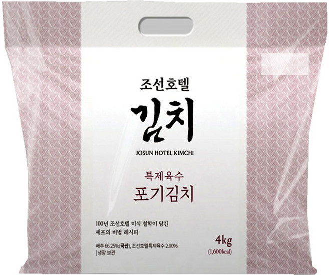 [피코크] 조선호텔 포기김치 4kg, 1개