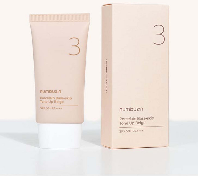 넘버즈인 3번 도자기결 파데스킵 톤업베이지, 50ml, 2개