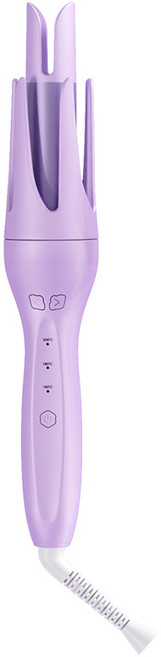 자동 헤어 웨이브 고데기 3단 온도조절 컬링기, 퍼플