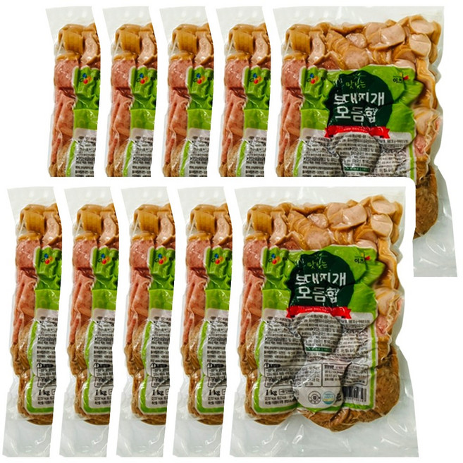 CJ 이츠웰 부대찌개 모듬햄, 10개, 1kg