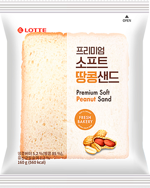 프리미엄 소프트땅콩샌드, 160g, 16개