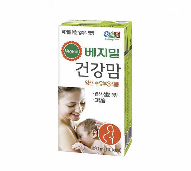 베지밀 건강맘 두유, 190ml, 32개