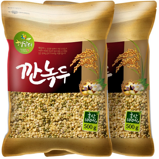 현대농산 국산 깐녹두, 500g, 2개