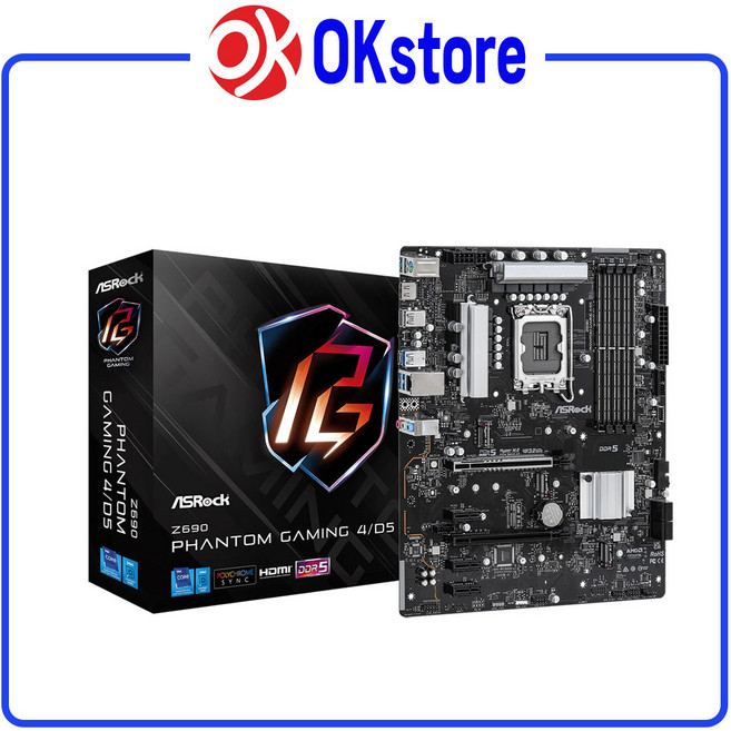 ASROCK Z690 Phantom Gaming4/D5인텔14.1312세대 LGA 1700소켓