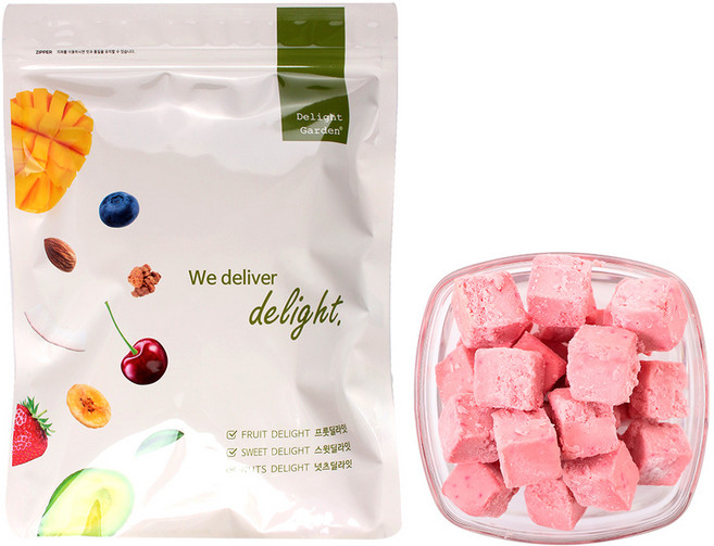 딜라잇가든 딸기 치즈케이크큐브, 1개, 1kg