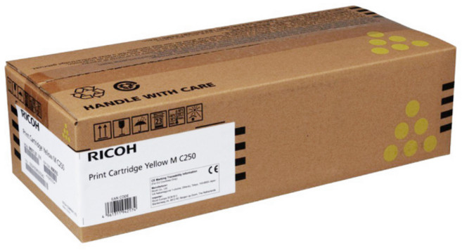 RICOH 碳粉匣 適用於 M C250FWB/P C300W 列印品質清晰 安裝簡便, M C250 原廠黃色, 1個