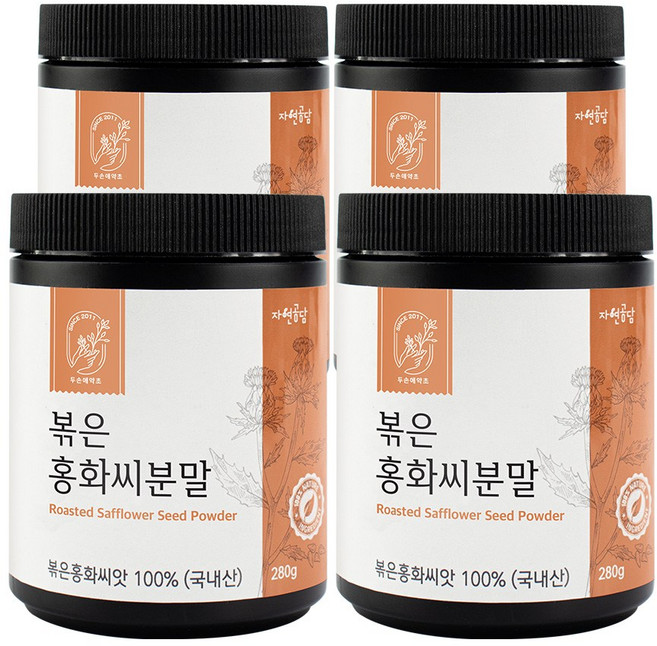 두손애약초 볶은 홍화씨 분말, 4개, 280g
