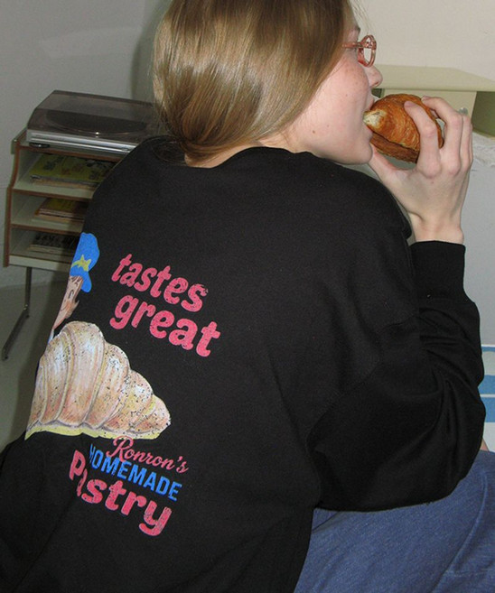 RONRON 빈티지 CROISSANT OVER FIT LONG SLEEVE 블랙