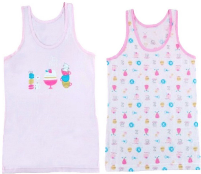 키즈키오 트라이 여아용 순면 티파티 런닝 2종 세트