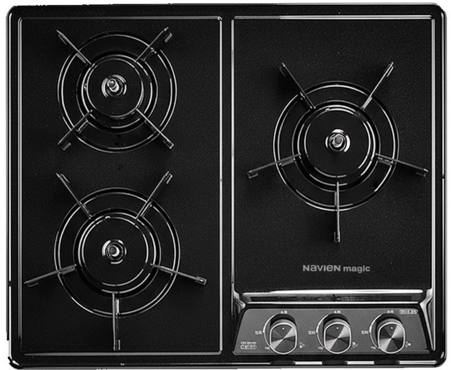 경동나비엔 나비엔매직 가스레인지 3구 GRB-7003 빌트인 매립형 블랙펄 560X430 가정용 가숙사 원룸 사무실 오피스텔 펜션 가스쿡탑 전국설치가능, LNG, 나비엔매직 GRB-7003 제품만택배발송