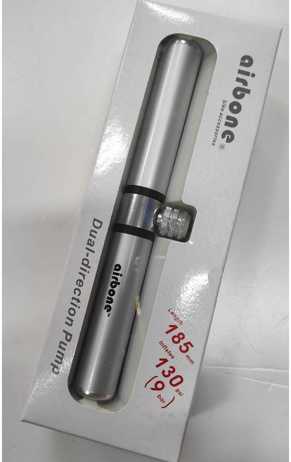 AIRBONE 新款雙向式省力打氣筒 130psi輕巧便攜 高氣壓滿足, 1個, Silver