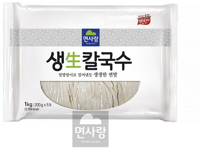 면사랑 생칼국수, 1kg, 2개