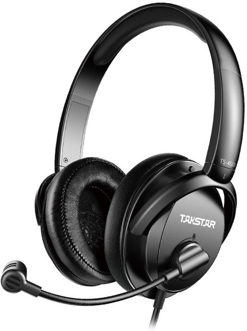 TAKSTAR TS-451M USB 헤드셋 마이크 포함 탁스타 유선 헤드폰 온라인 채팅 게임 게이밍 PC 스마트폰 씨타입