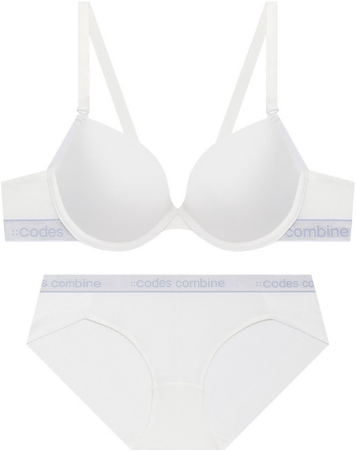 코데즈컴바인 이너웨어 심플로고밴드 에어로쿨 베이직 브라 팬티 세트