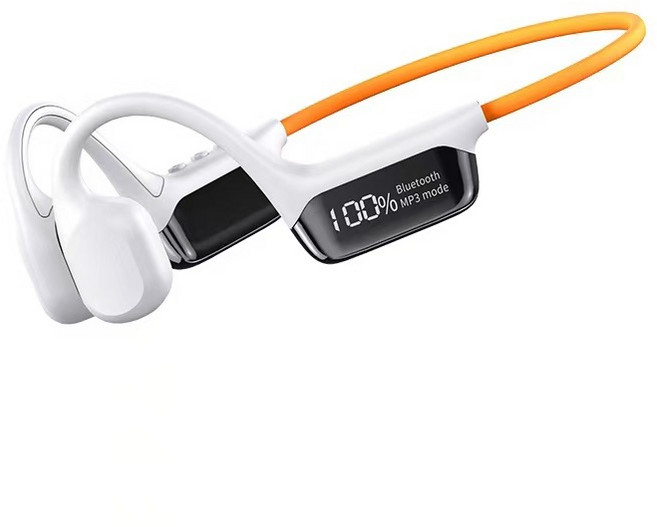 米覓 mimax 智慧數顯骨傳導耳機 原廠保固, 單一商品, 耀白橙送包包