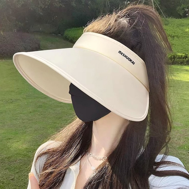챙넓은 자외선차단 와이드 썬캡 골프 테니스 UV차단 햇빛가리개 모자 썬바이저