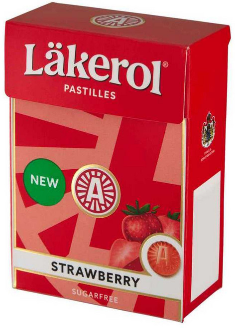 스웨덴 라케롤 무설탕 딸기캔디 75g, 1개