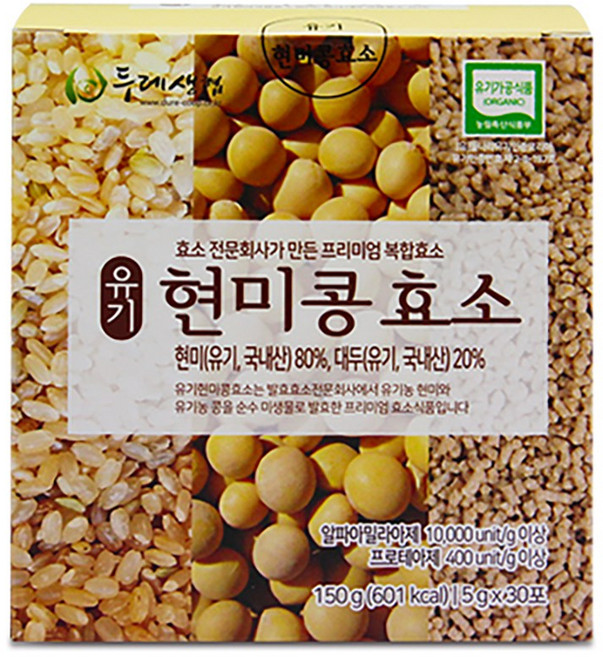 두레생협 유기농 현미콩 효소 5gX30포 발효 성마리오농장, 150g, 1개