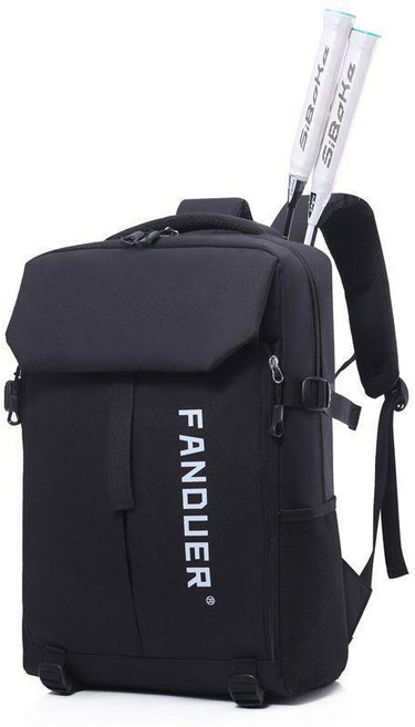 FANDUER 羽毛球包 大容量運動雙肩包, 黑色, 1個