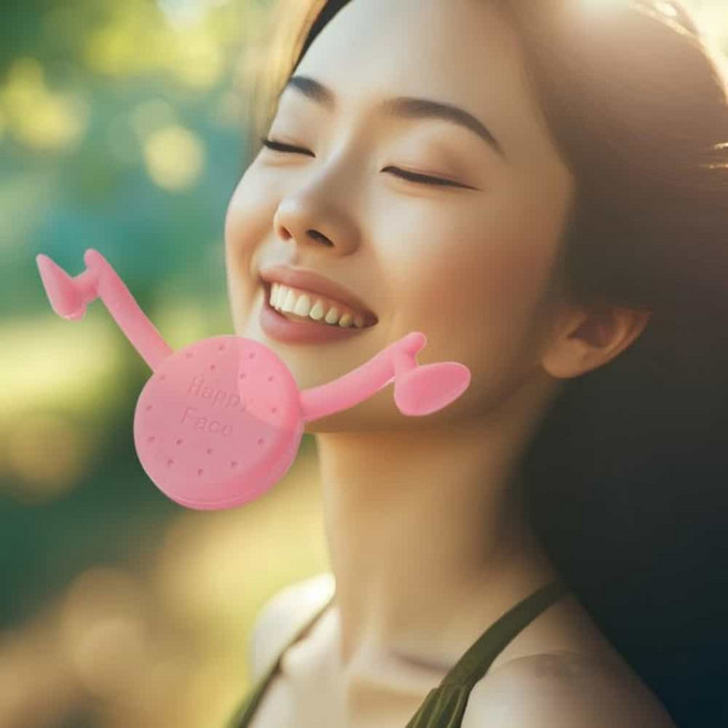 입꼬리 올리기 미소 교정기 얼굴 표정 트레이닝 웃음 연습 안면 근육, 1개, 02미소연습-브라운