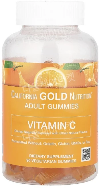CGN 비타민C 아스코르브산 비타민에이 베타카로틴 비타민씨 비타민구미젤리 VITAMINC 90개, 90정, 1개 - 쿠팡