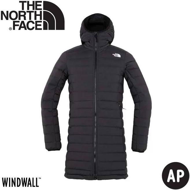 The North Face 女 600FP 長版羽絨外套 AP 黑色