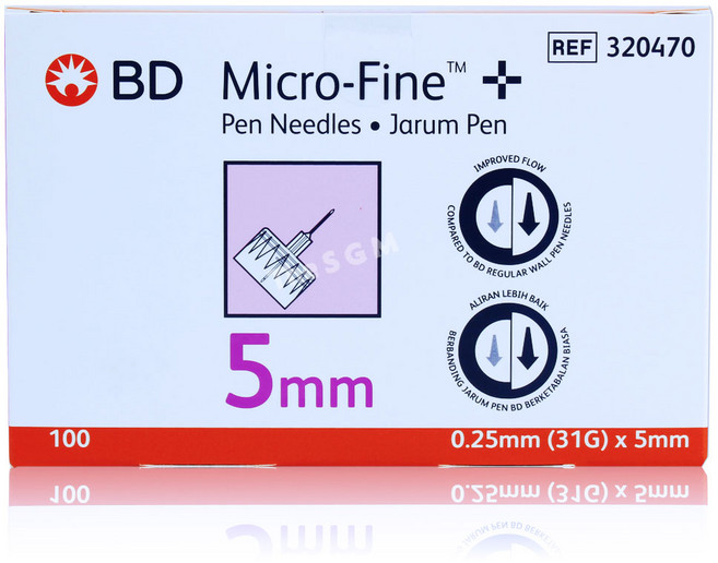 BD 울트라 파인III 펜니들 31G 5mm 1박스 100개입, 1개