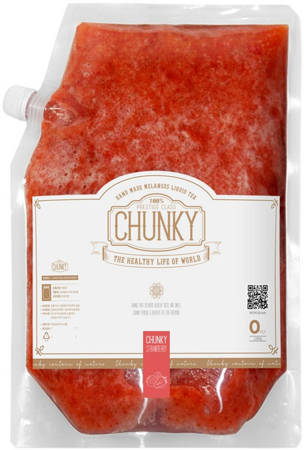 청키 수제 딸기청 카페용 딸기라떼 과일청 대용량, 2kg, 1개입, 1개