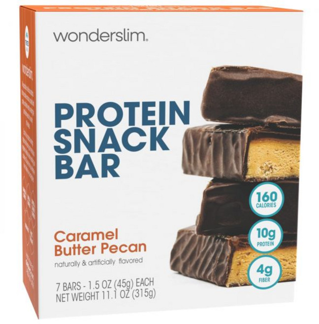 WonderSlim 초콜릿 원더슬림 프로틴 스낵 바 마시멜로 브라우니 크리스프 7개입