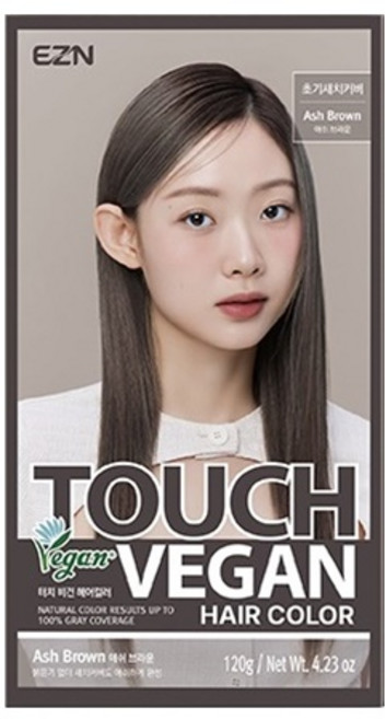 eZn 터치 비건 헤어컬러, 애쉬브라운, 1개