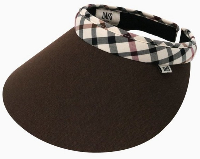 [백화점 정품] 닥스 [닥스모자] 체크 배색 소챙 썬캡 DK66WSP006