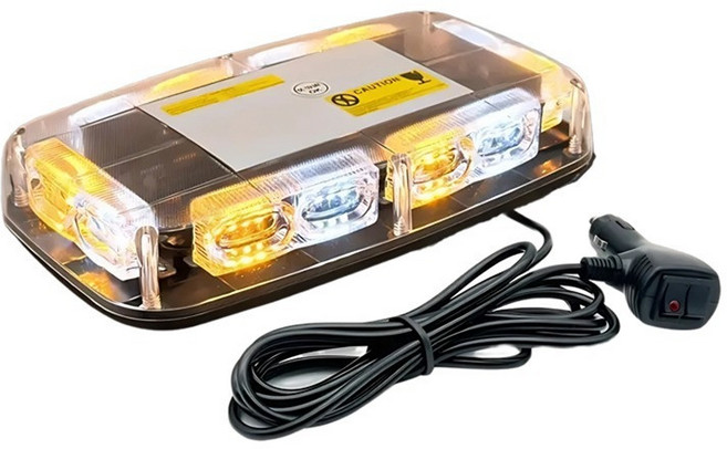 자석식 지게차 경고등 싸이키 경광등 LED 안전라이트 12-24V, C_빨강 파랑 라이트 3미터 직선, 1개