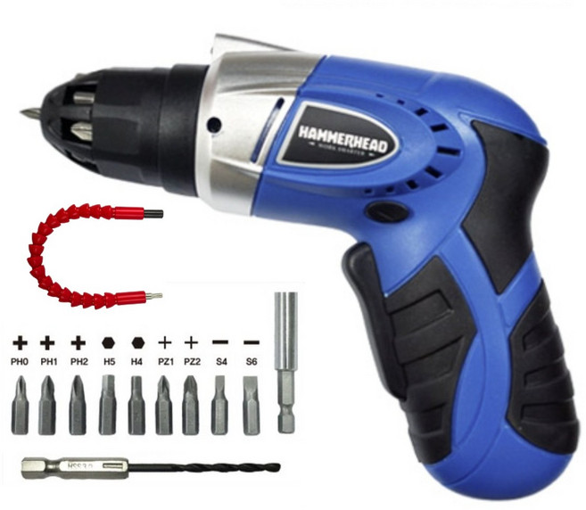 머스코 미니 4V 리볼버 비트 보관형 전동 스크류 드라이버 드릴, 1세트