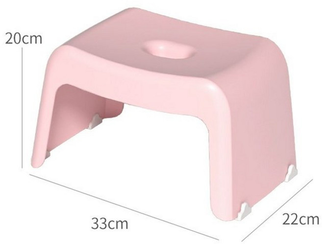 샤워 욕실 목욕탕의자 벤치 1개 플라스틱 미끄럼방지 방수, 프로모션 8036 핑크 소형 1개