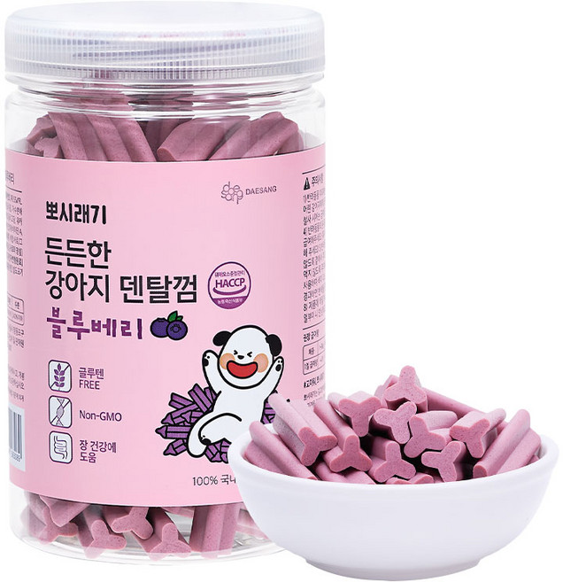 뽀시래기 든든한 강아지 덴탈껌, 블루베리, 300g, 1개